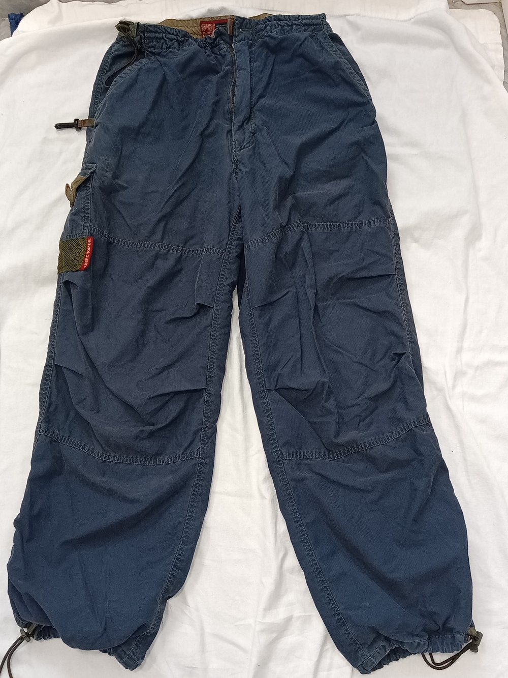 Abercrombie & Fitch Vintage Men's M Navy Paratrooper Cargo Utility Pants